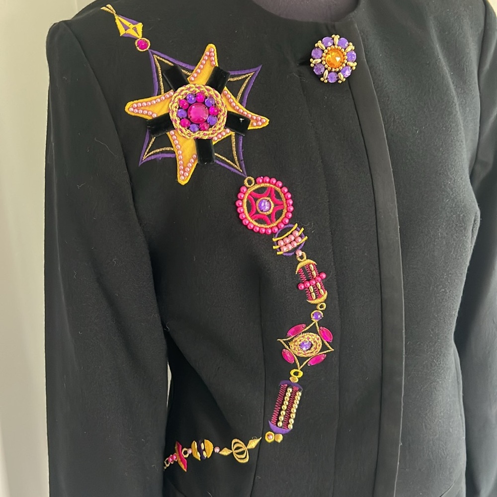 Vintage Orlando Rossi embellished wool suit